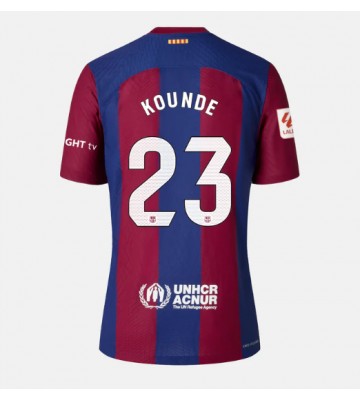 Barcelona Jules Kounde #23 Koszulka Podstawowych Kobiety 2023-24 Krótki Rękaw